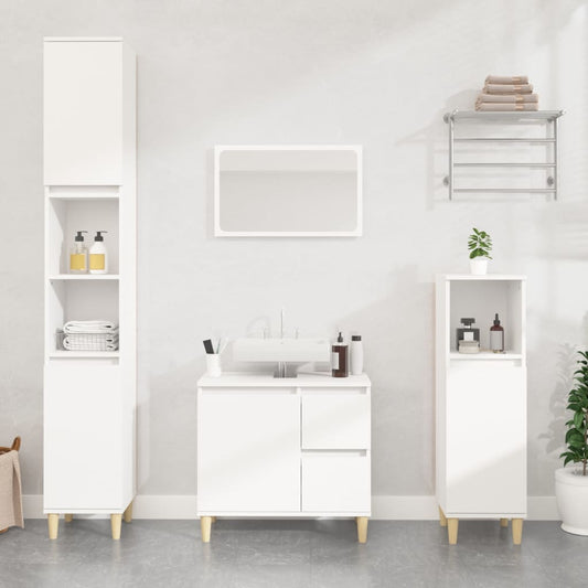 Colonne de salle de bain 30 cm H 100 cm (3) Blanc | Maison Vasque