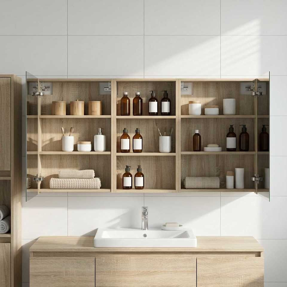 Ensemble de meubles de salle de bain 3 pièces 140 cm en situation | Maison Vasque