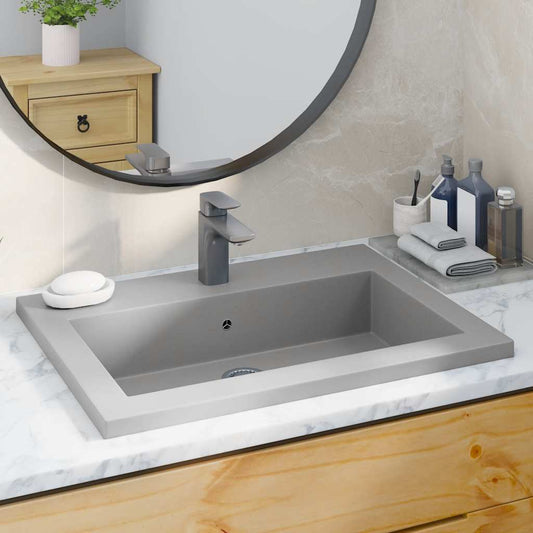 Lavabo en granit 60 cm Gris | Maison Vasque