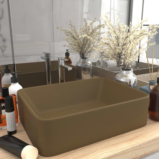Lavabo en céramique mat 41 cm Crème mat | Maison Vasque