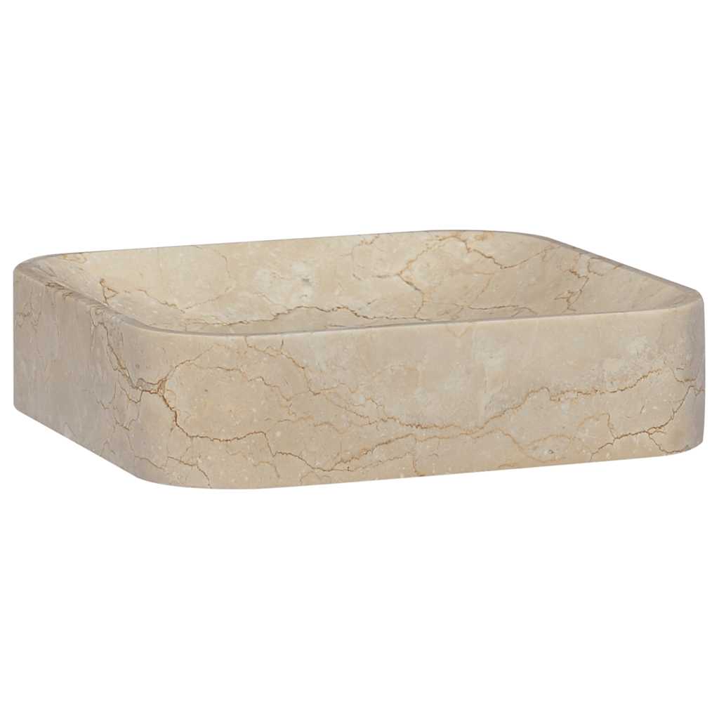 Lavabo en marbre 40 cm Crème | Maison Vasque