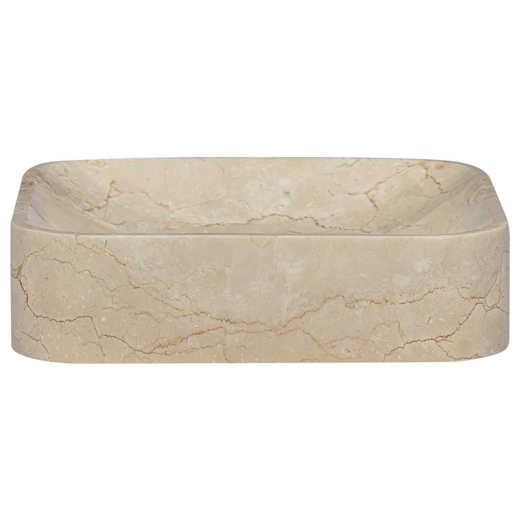 Lavabo en marbre 40 cm Crème | Maison Vasque