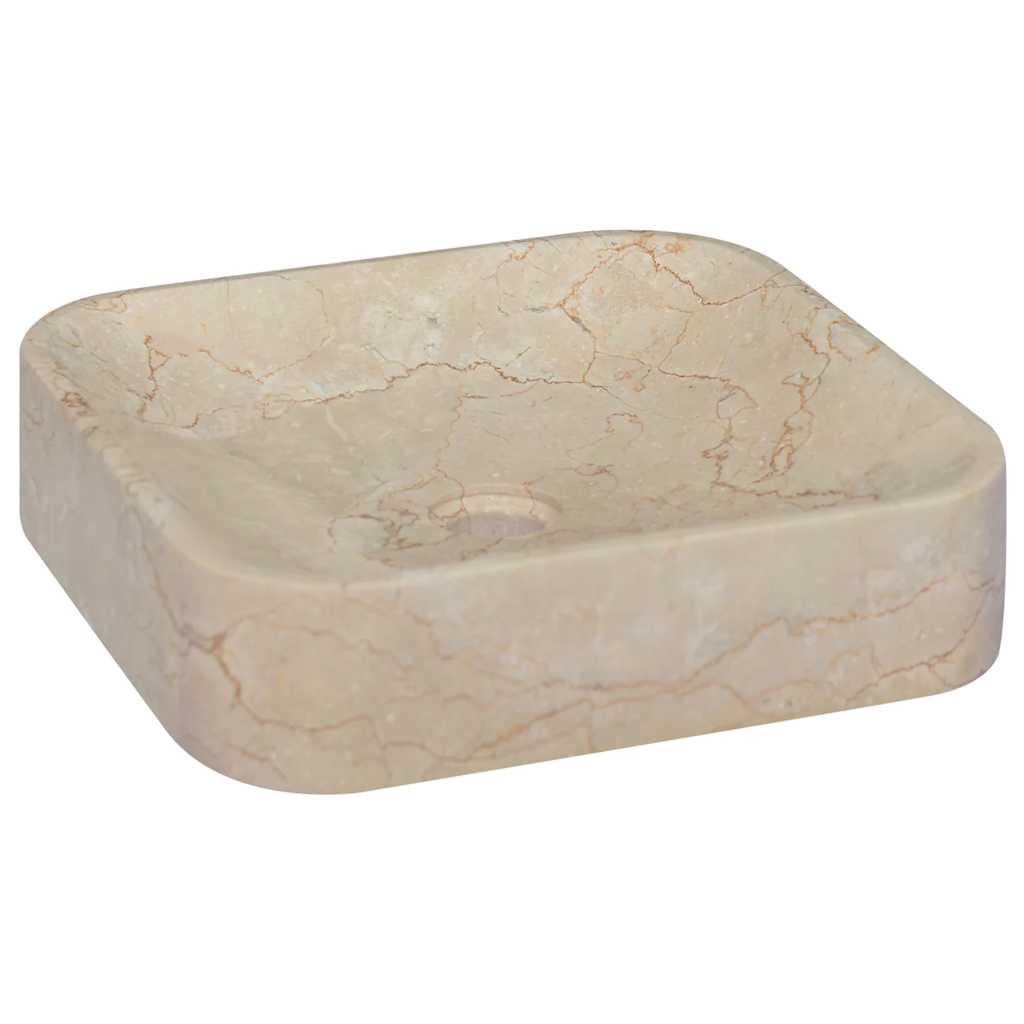 Lavabo en marbre 40 cm Crème | Maison Vasque