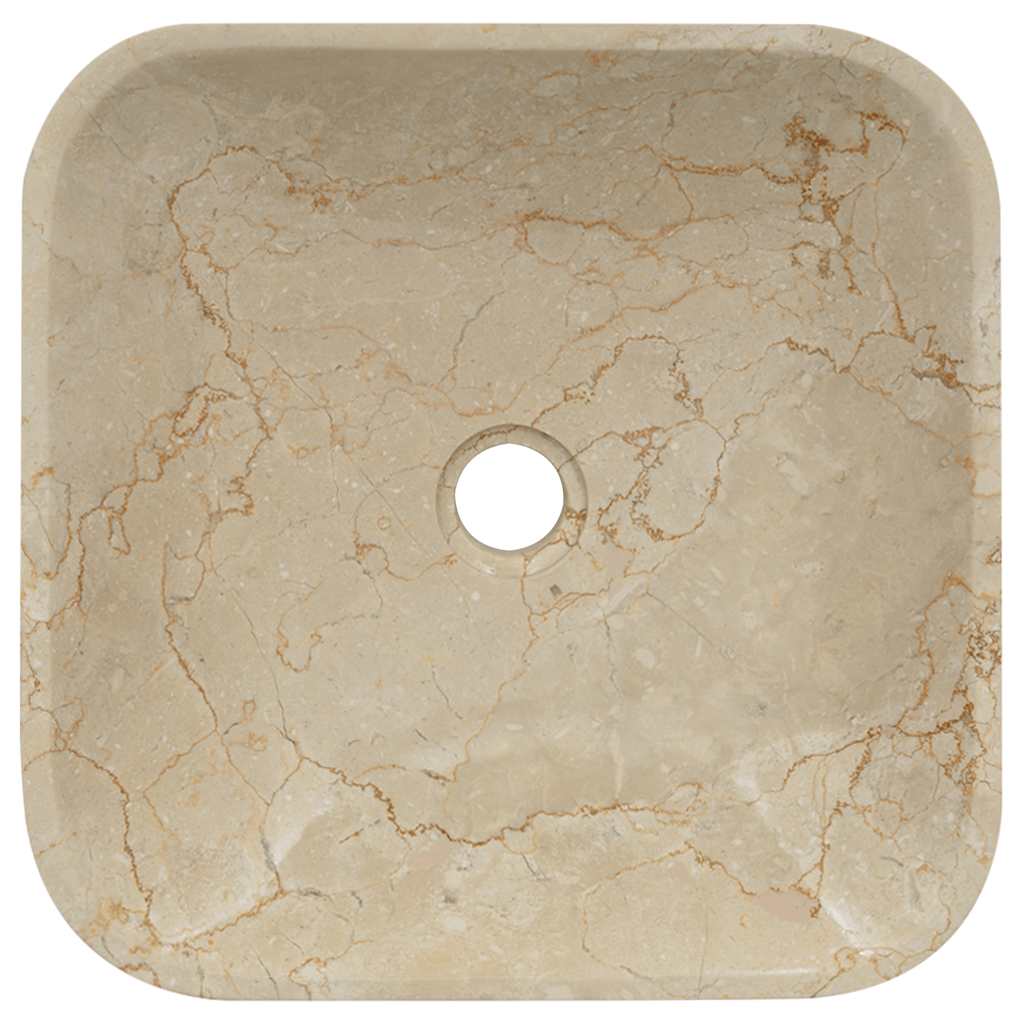 Lavabo en marbre 40 cm Crème | Maison Vasque