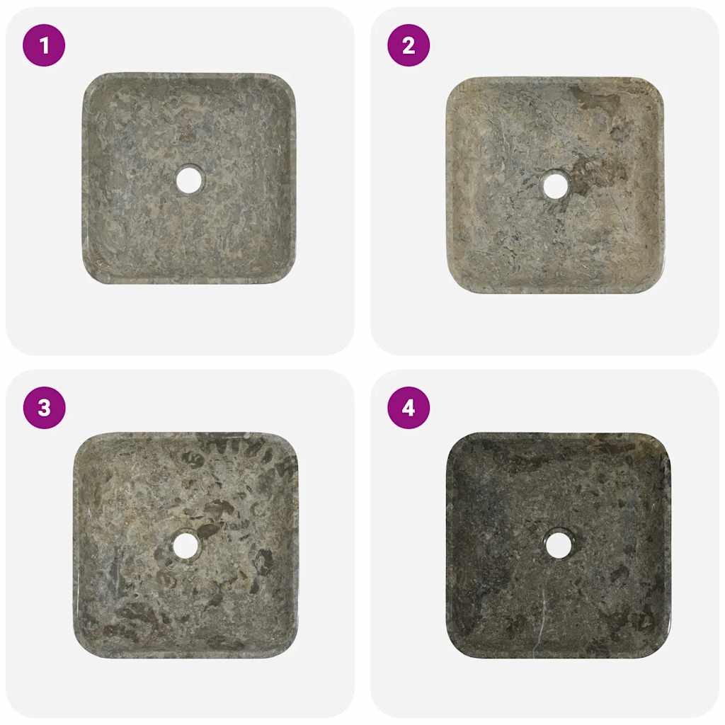 Lavabo en marbre 40 cm Gris | Maison Vasque
