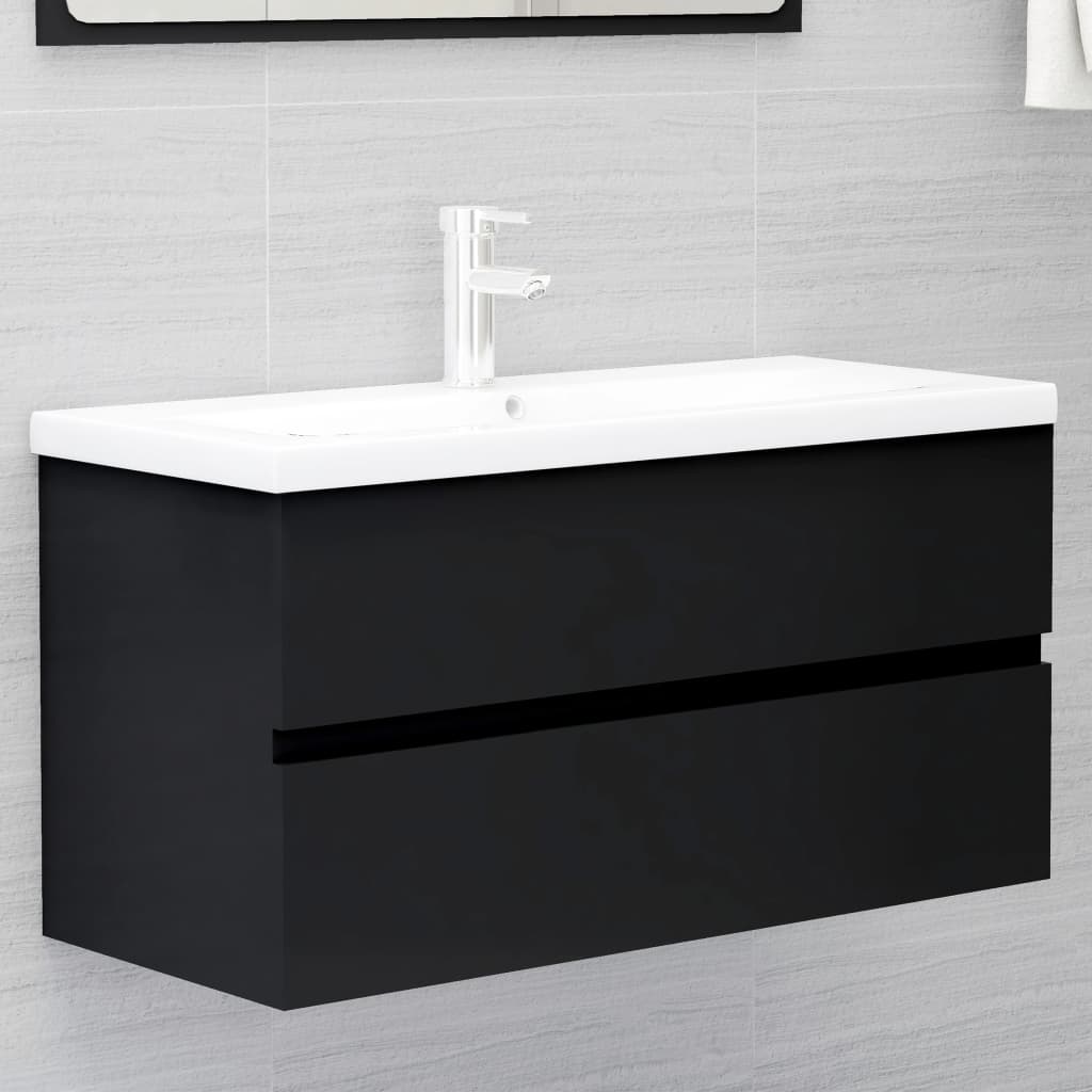 Meuble sous vasque 90 cm Noir | Maison Vasque