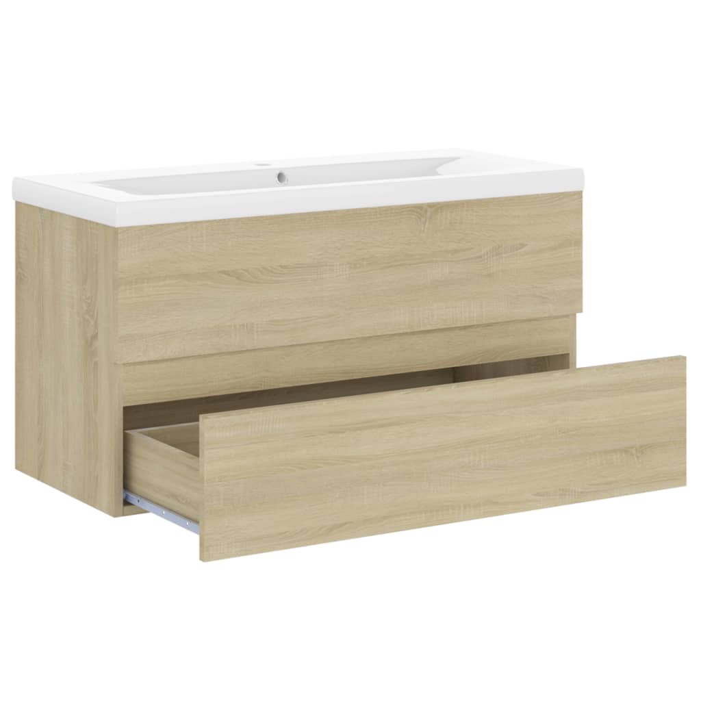 Meuble sous-vasque 90 cm Chêne sonoma | Maison Vasque