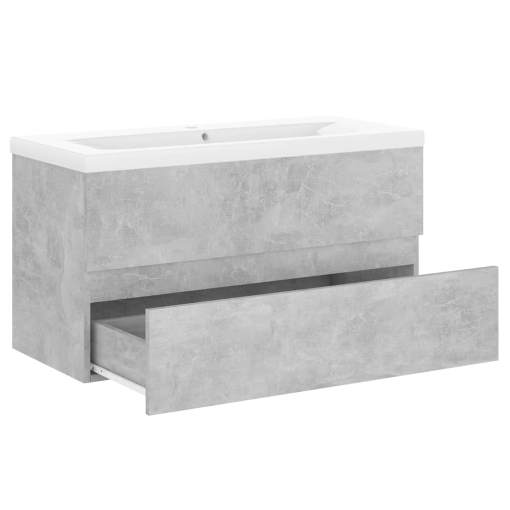 Meuble sous-vasque 90 cm Gris béton | Maison Vasque