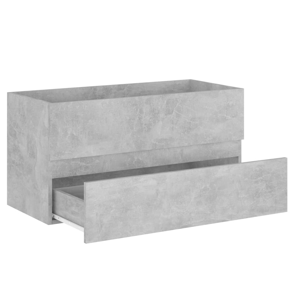Meuble sous-vasque 90 cm Gris béton | Maison Vasque