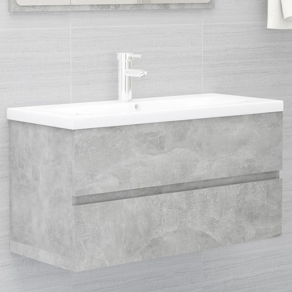 Meuble sous vasque 90 cm Gris béton | Maison Vasque