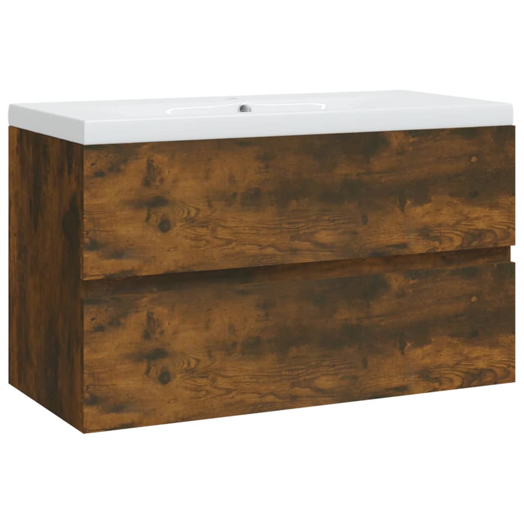 Meuble sous-vasque 80 cm Chêne fumé | Maison Vasque