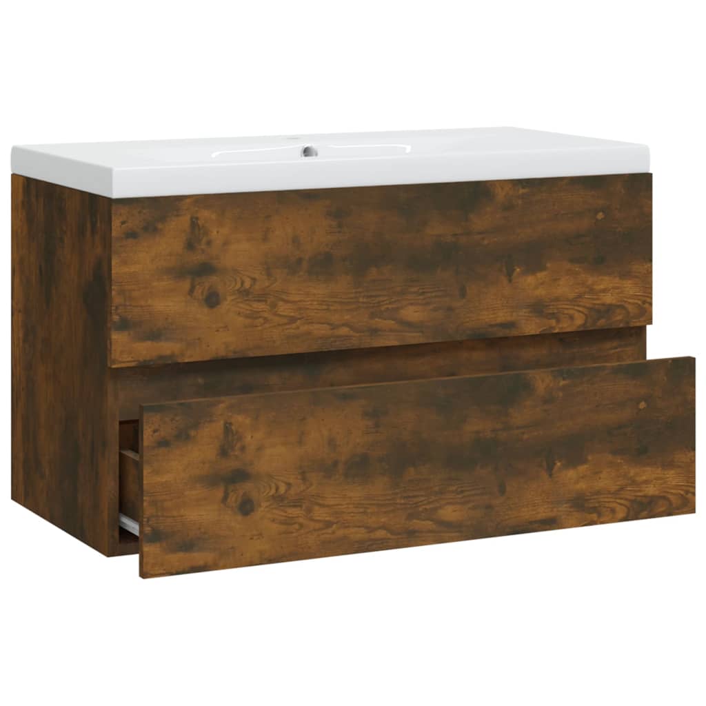 Meuble sous-vasque 80 cm Chêne fumé | Maison Vasque