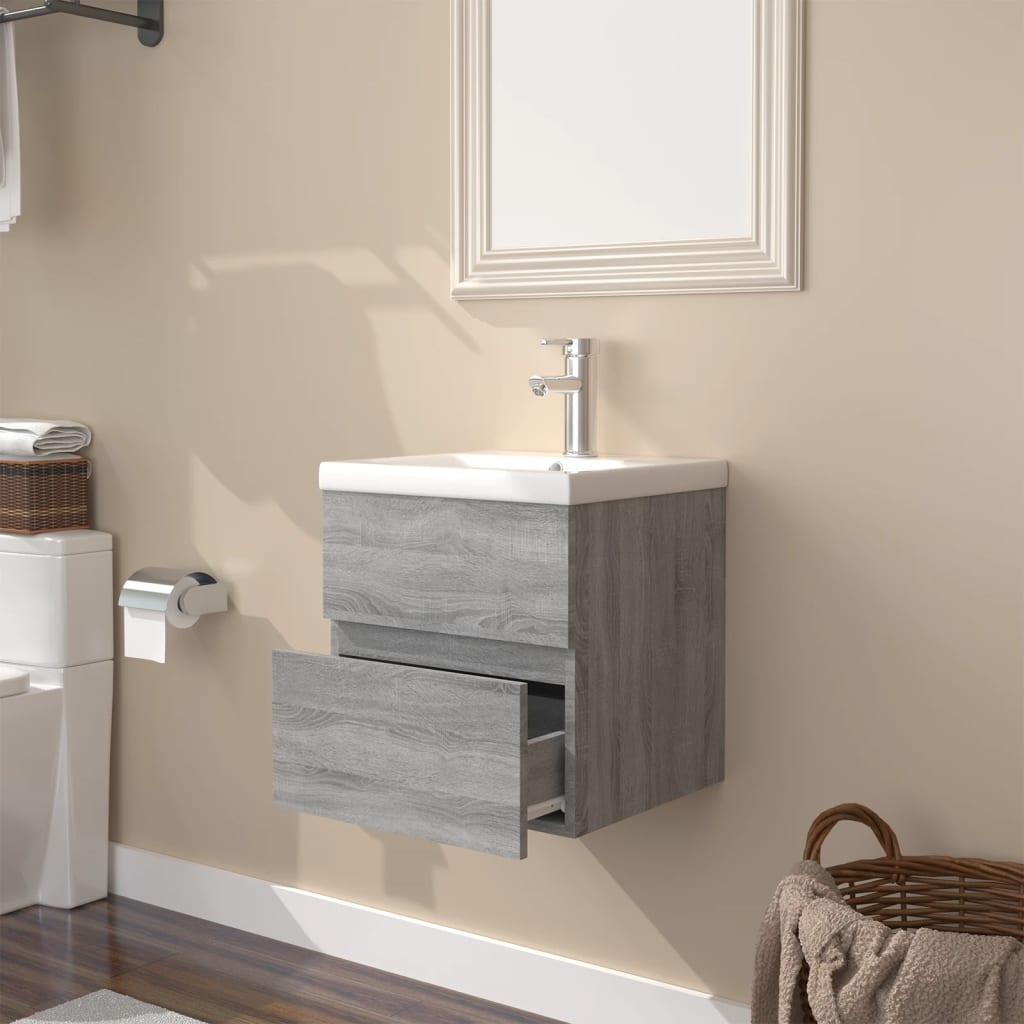 Meuble sous-vasque 41 cm – H 18,5 cm Sonoma gris | Maison Vasque