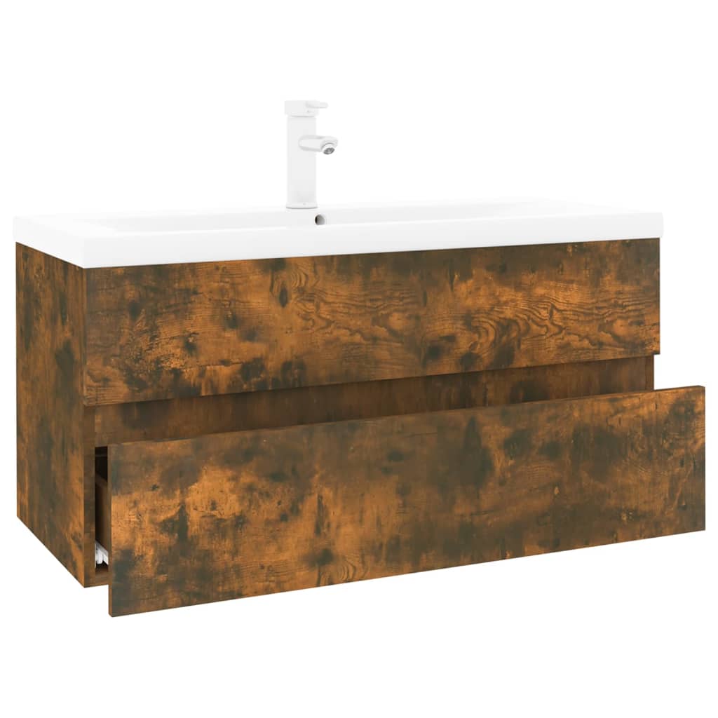 Meuble sous-vasque 90 cm Chêne fumé | Maison Vasque