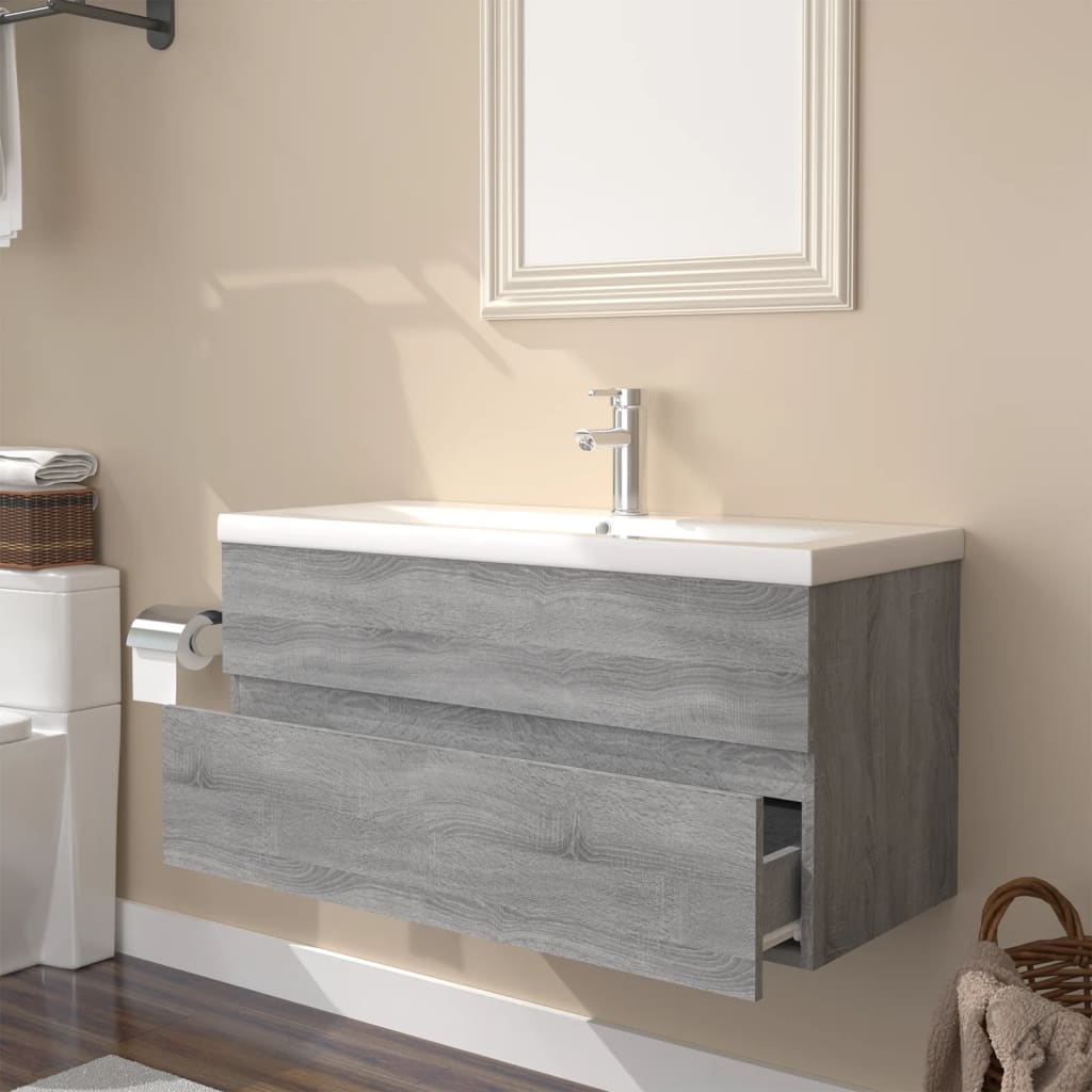 Meuble sous-vasque 90 cm Sonoma gris | Maison Vasque