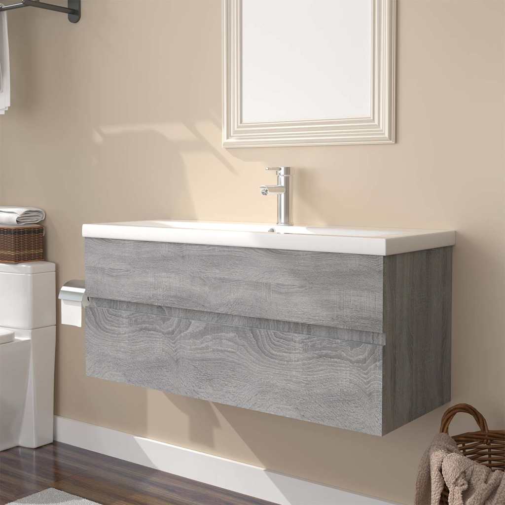 Meuble sous vasque 100 cm Sonoma gris | Maison Vasque