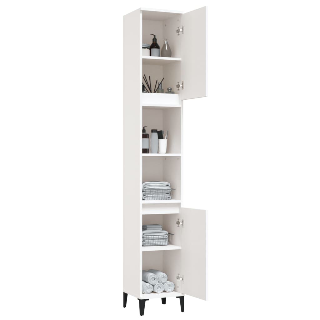 Colonne de salle de bain 30 cm – H 190 cm Blanc | Maison Vasque