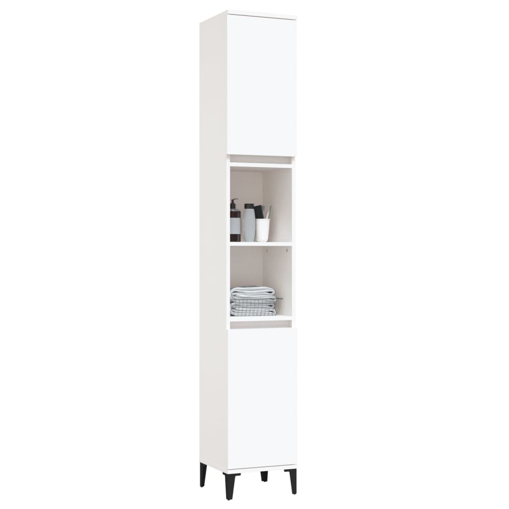Colonne de salle de bain 30 cm – H 190 cm Blanc | Maison Vasque