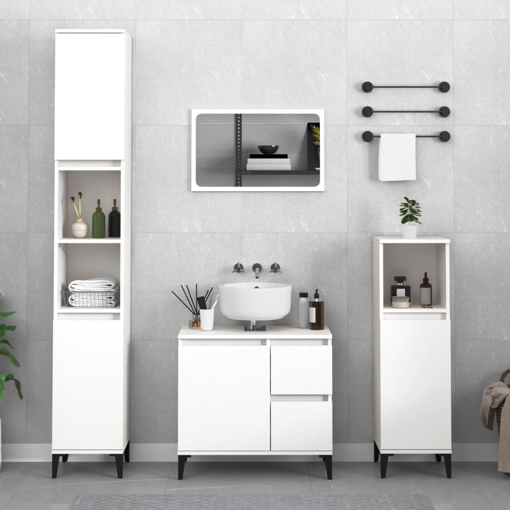 Colonne de salle de bain 30 cm H 190 cm Blanc | Maison Vasque