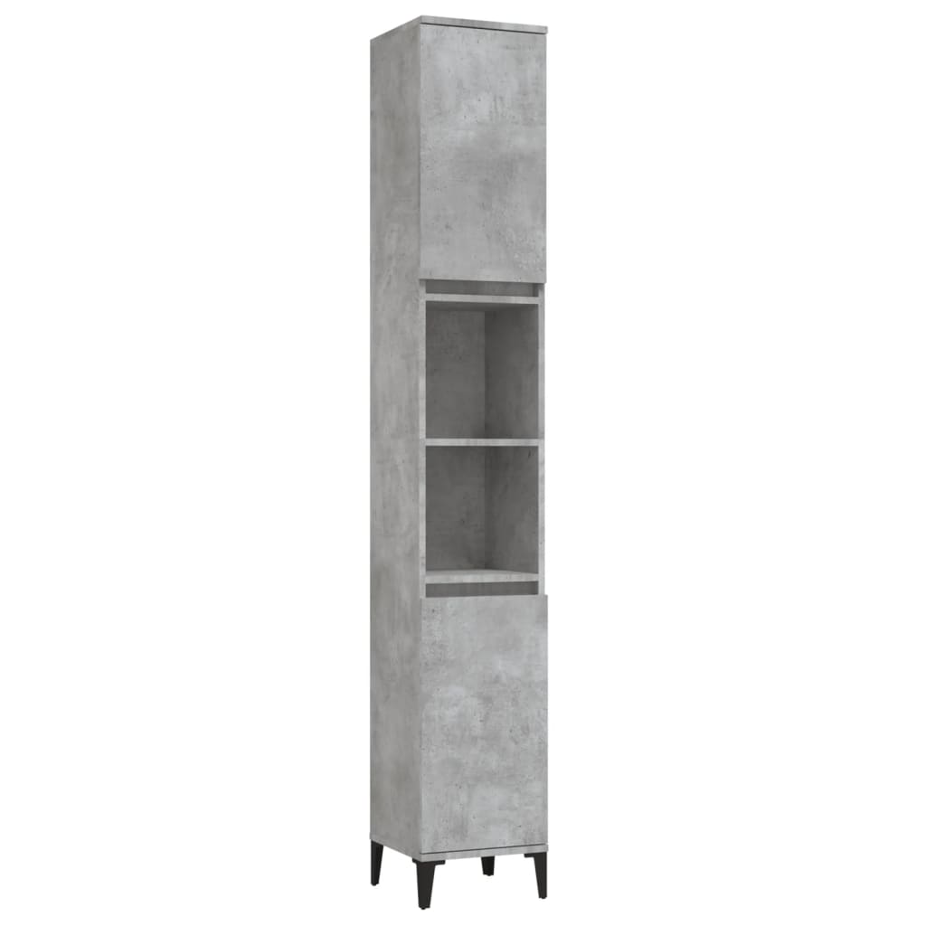 Colonne de salle de bain 30 cm – H 190 cm Gris béton | Maison Vasque