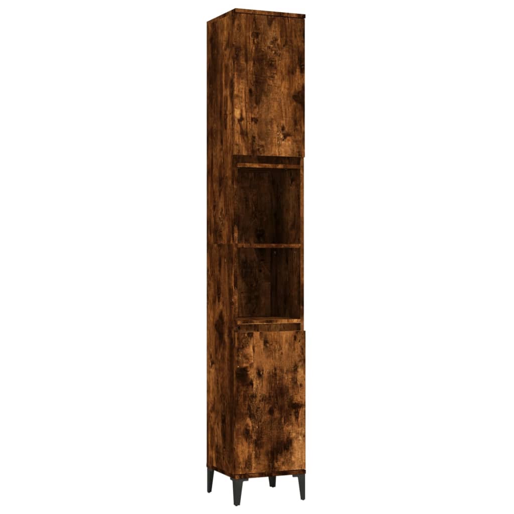 Colonne de salle de bain 30 cm – H 190 cm Chêne fumé | Maison Vasque