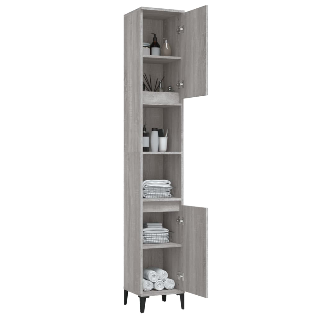 Colonne de salle de bain 30 cm – H 190 cm Sonoma gris | Maison Vasque