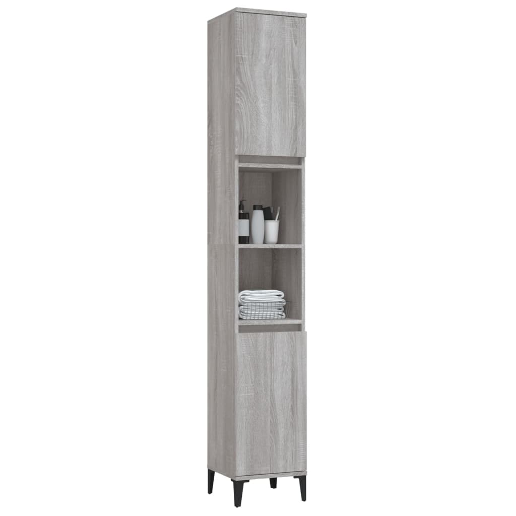 Colonne de salle de bain 30 cm – H 190 cm Sonoma gris | Maison Vasque
