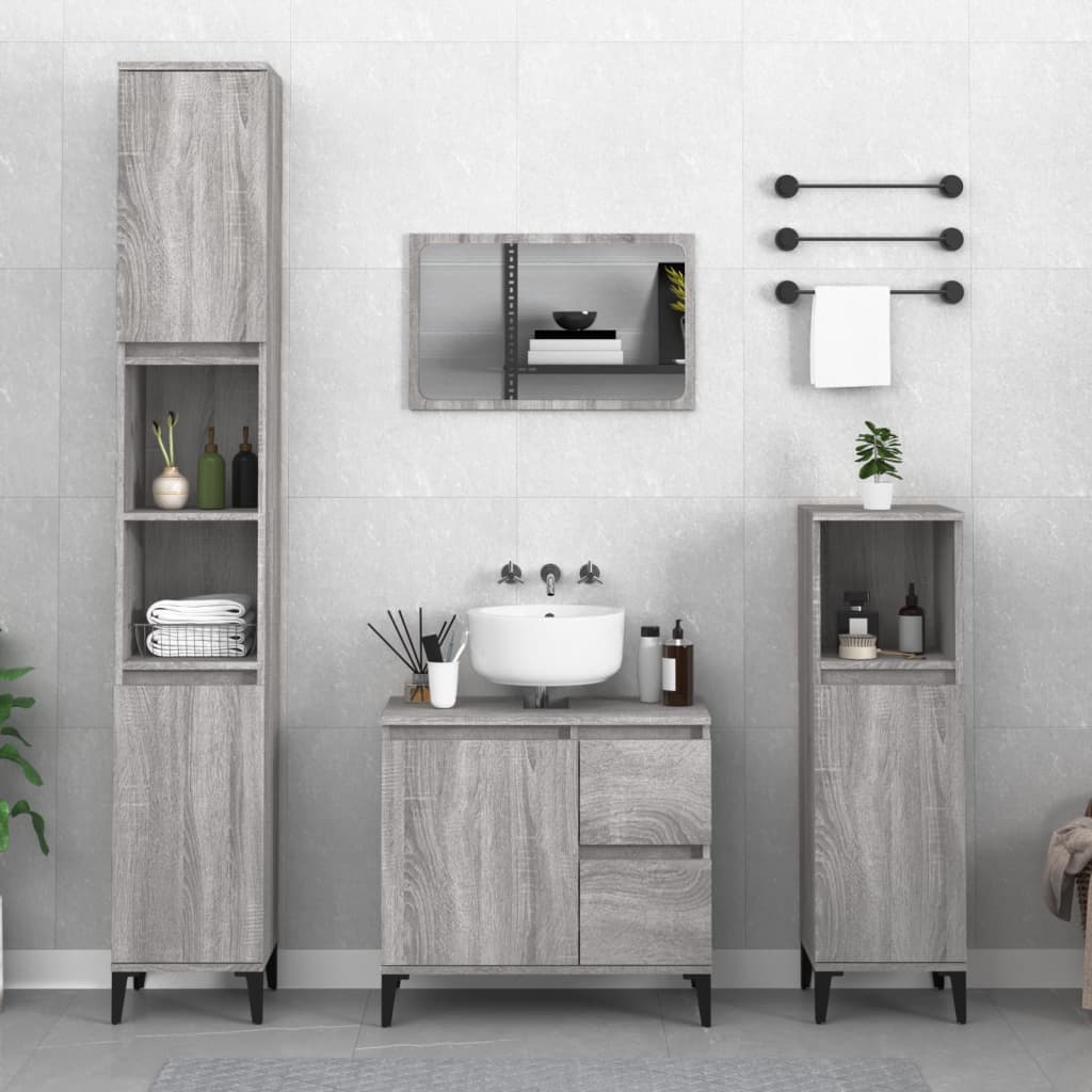 Colonne de salle de bain 30 cm H 190 cm Sonoma gris | Maison Vasque
