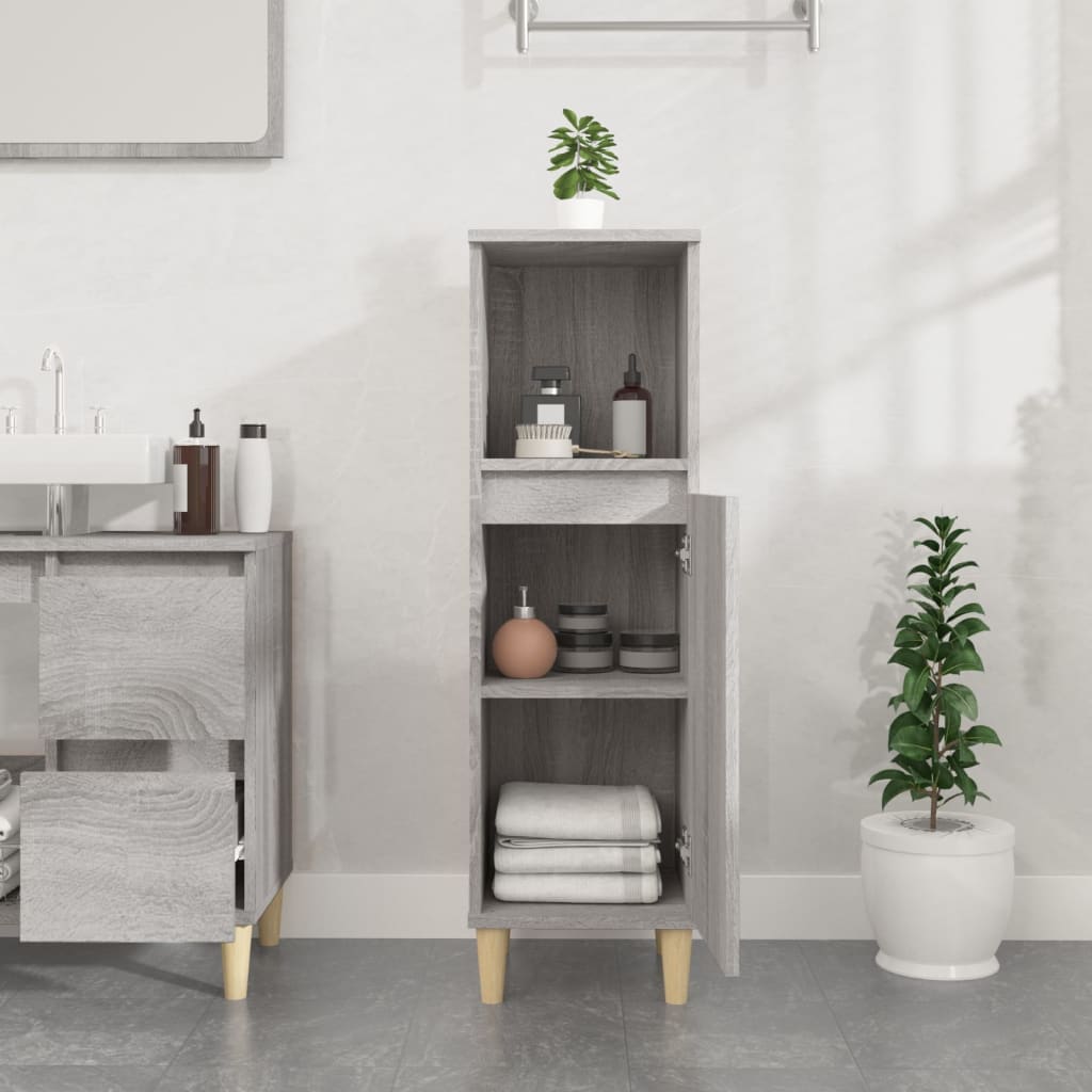 Colonne de salle de bain 30 cm – H 100 cm (3) Sonoma gris | Maison Vasque