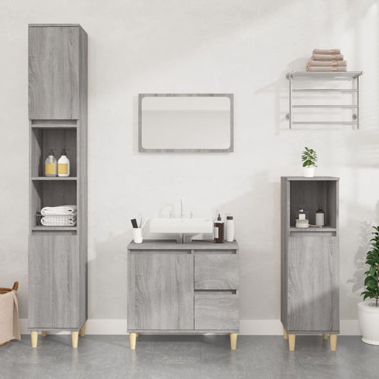 Colonne de salle de bain 30 cm H 100 cm (3) Sonoma gris | Maison Vasque