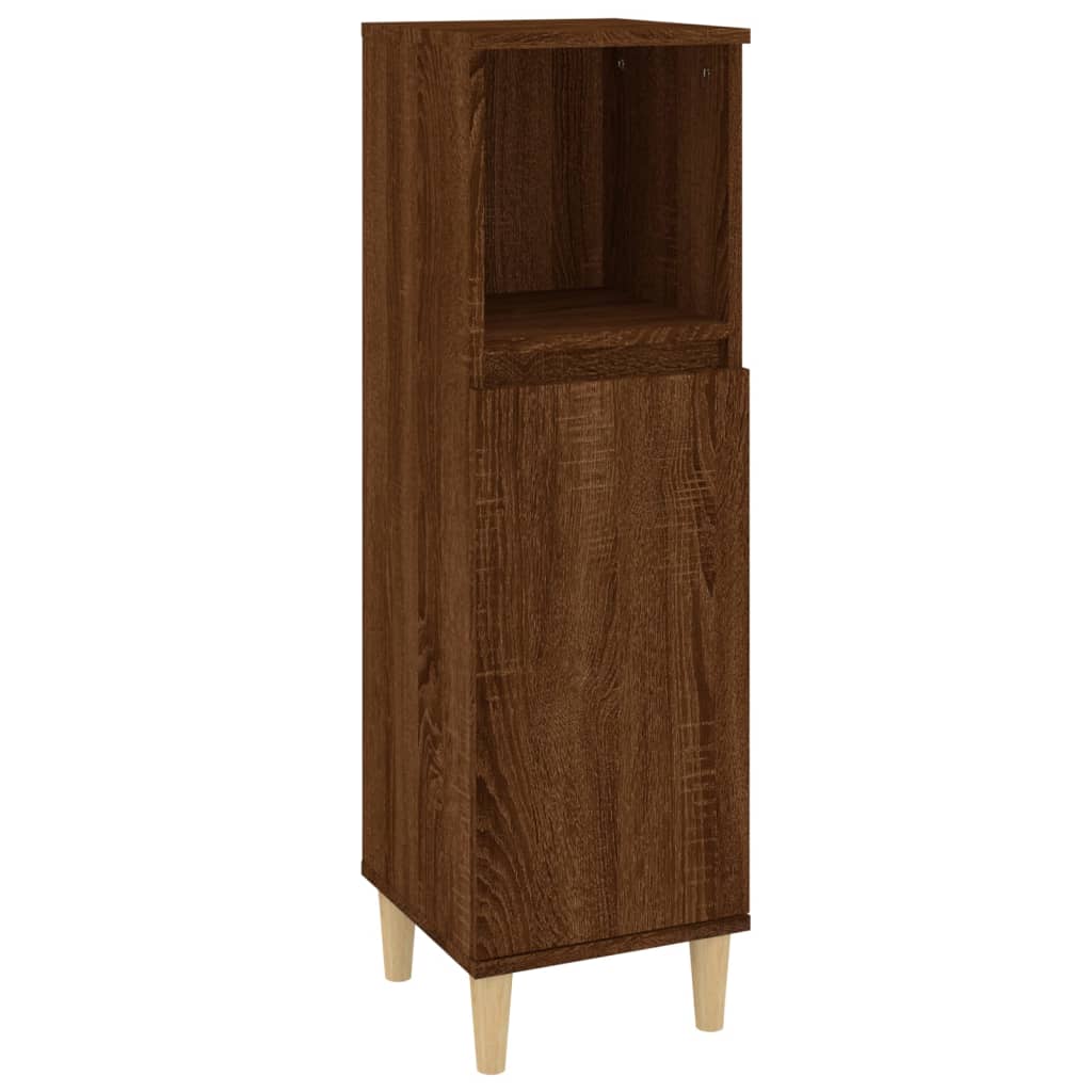 Colonne de salle de bain 30 cm – H 100 cm (3) Chêne marron | Maison Vasque