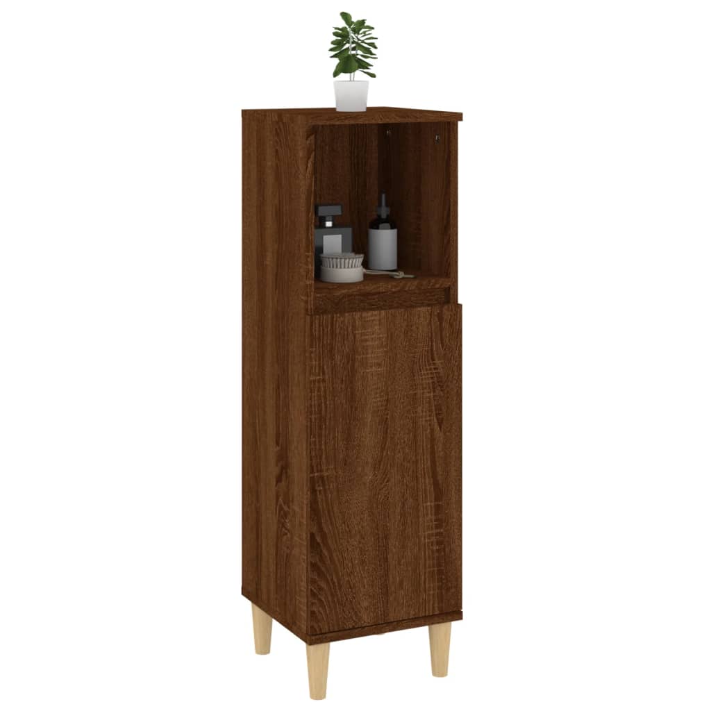 Colonne de salle de bain 30 cm – H 100 cm (3) Chêne marron | Maison Vasque
