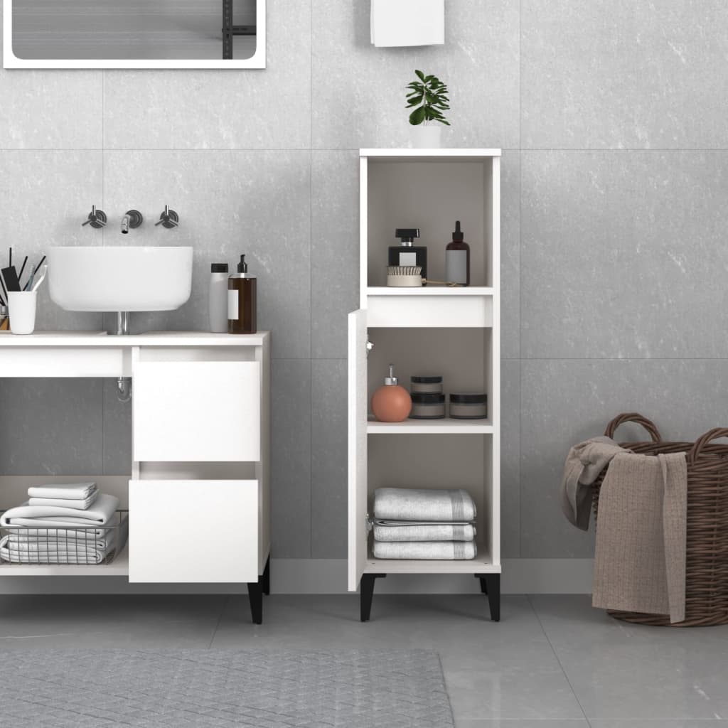 Colonne de salle de bain 30 cm – H 100 cm Blanc | Maison Vasque