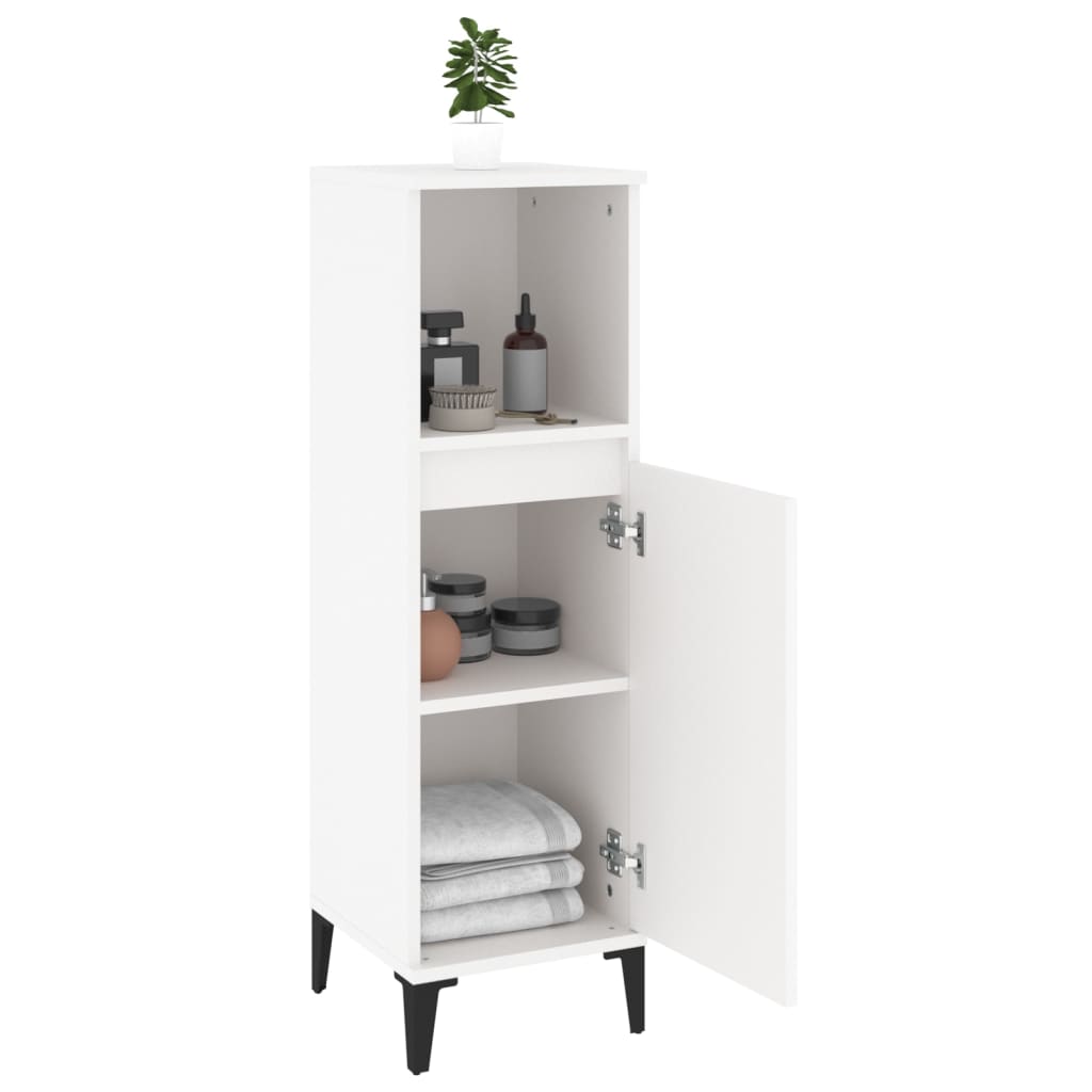 Colonne de salle de bain 30 cm – H 100 cm Blanc | Maison Vasque