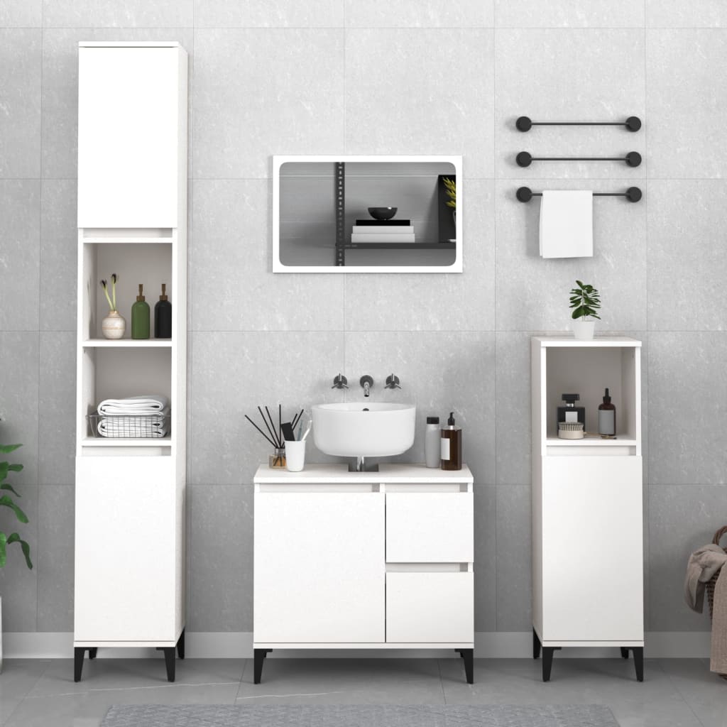 Colonne de salle de bain 30 cm H 100 cm Blanc | Maison Vasque