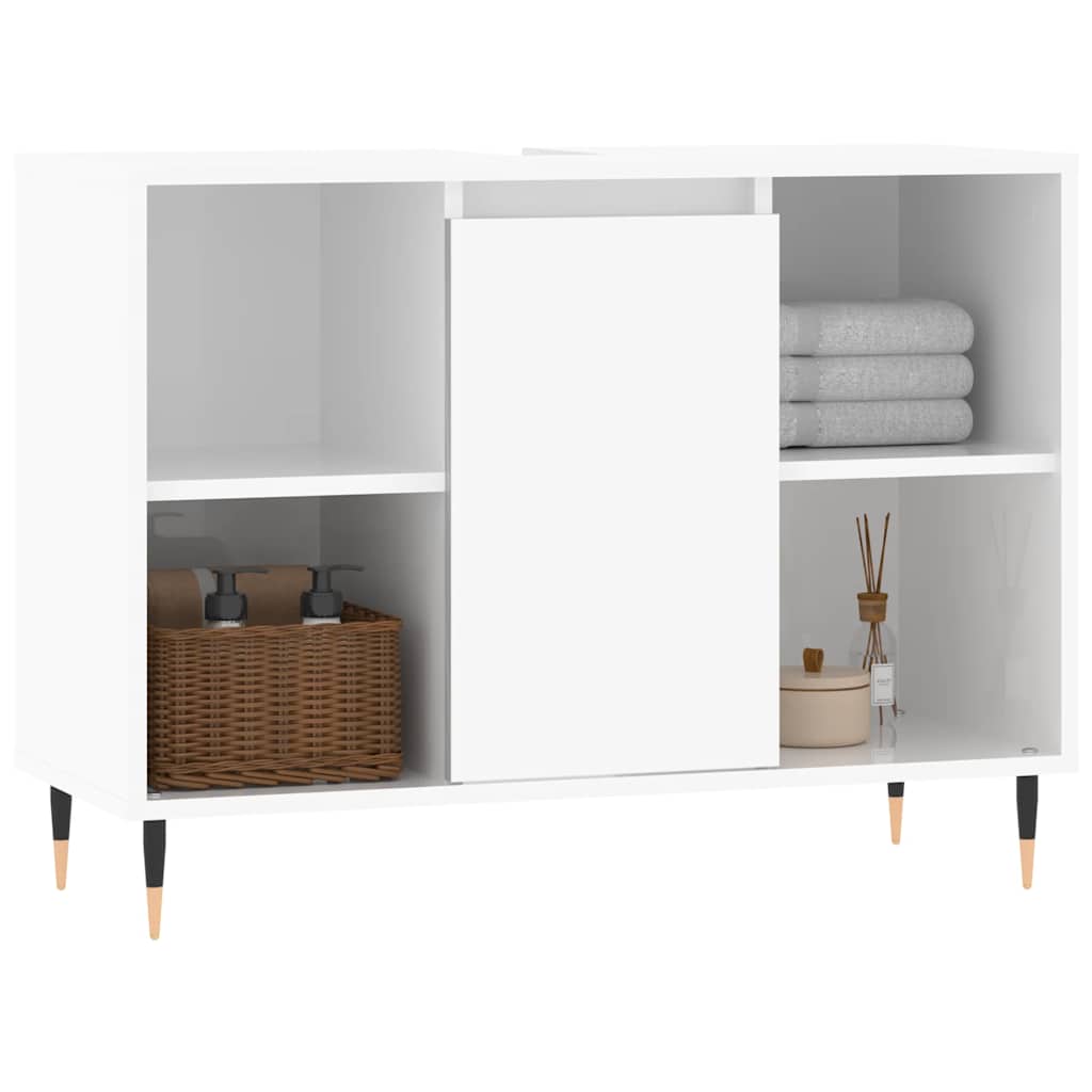 Armoire de salle de bain 80 cm Blanc brillant | Maison Vasque