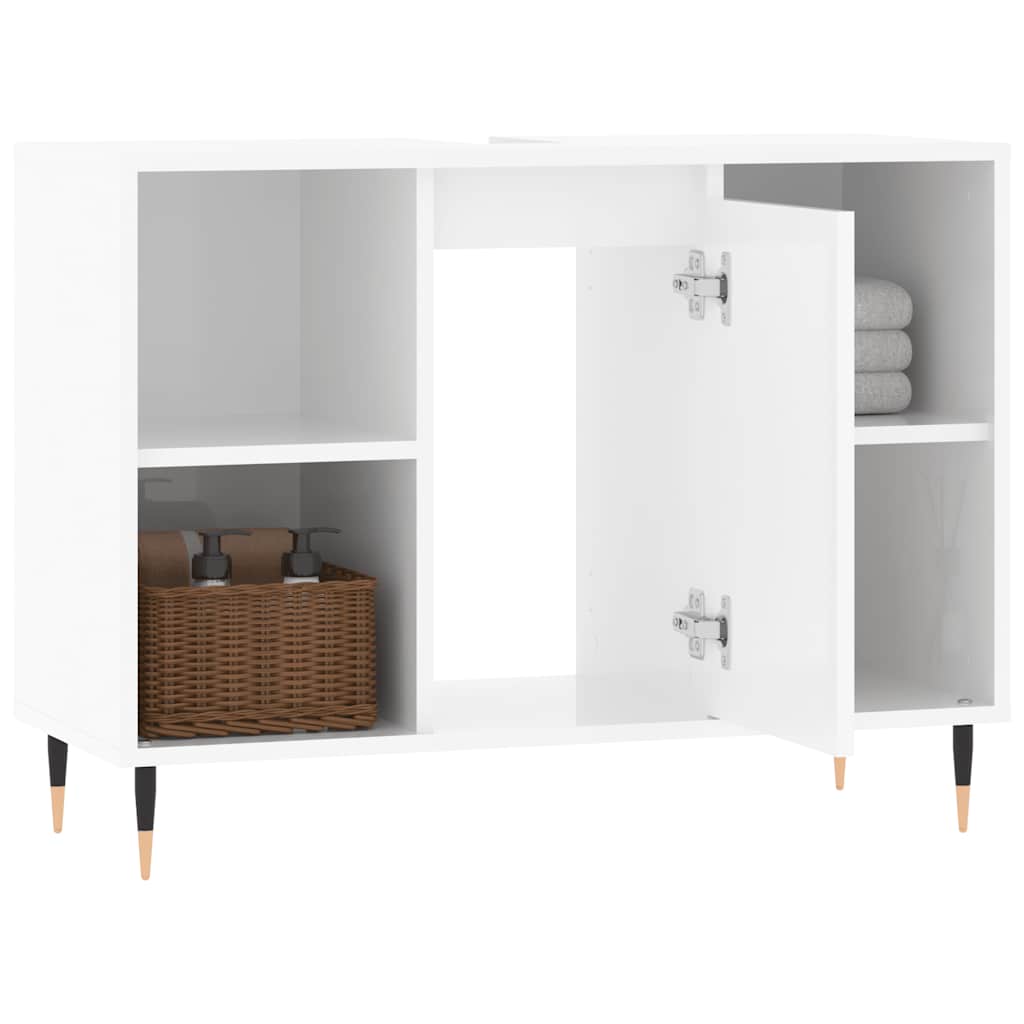 Armoire de salle de bain 80 cm Blanc brillant | Maison Vasque