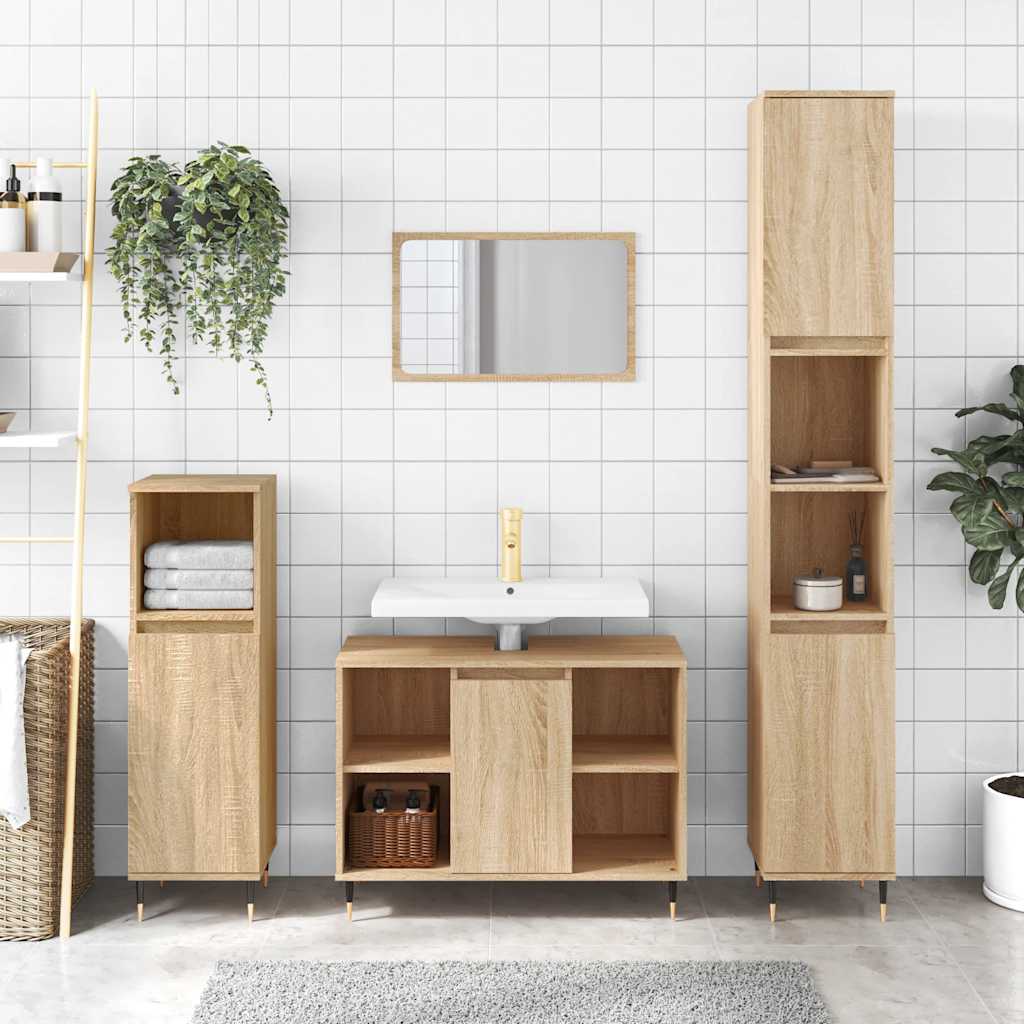 Armoire de salle de bain 80 cm Chêne sonoma | Maison Vasque