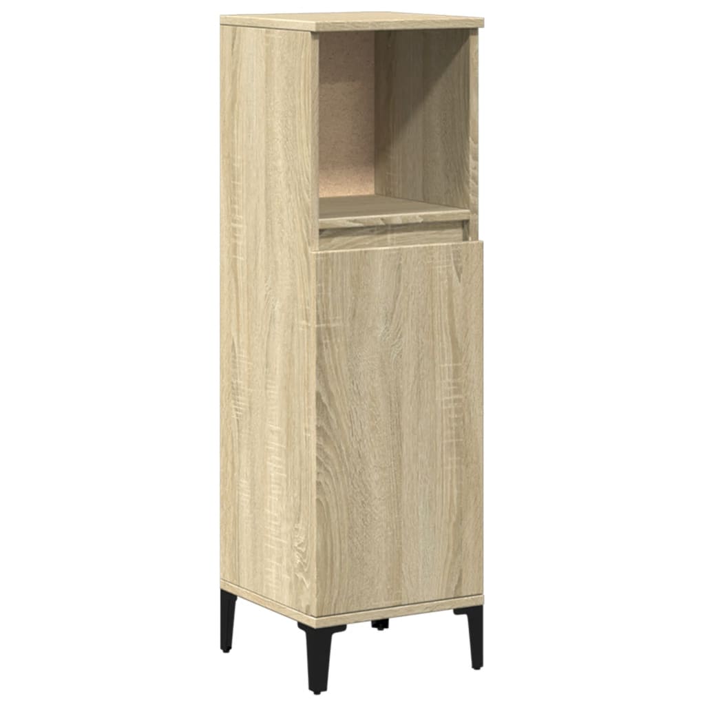 Colonne de salle de bain 30 cm – H 100 cm Chêne sonoma | Maison Vasque