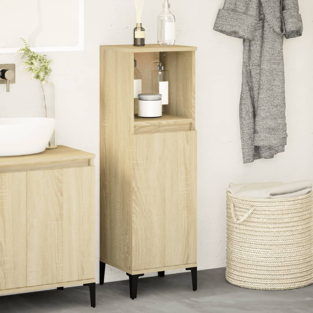 Colonne de salle de bain 30 cm H 100 cm Chêne sonoma | Maison Vasque