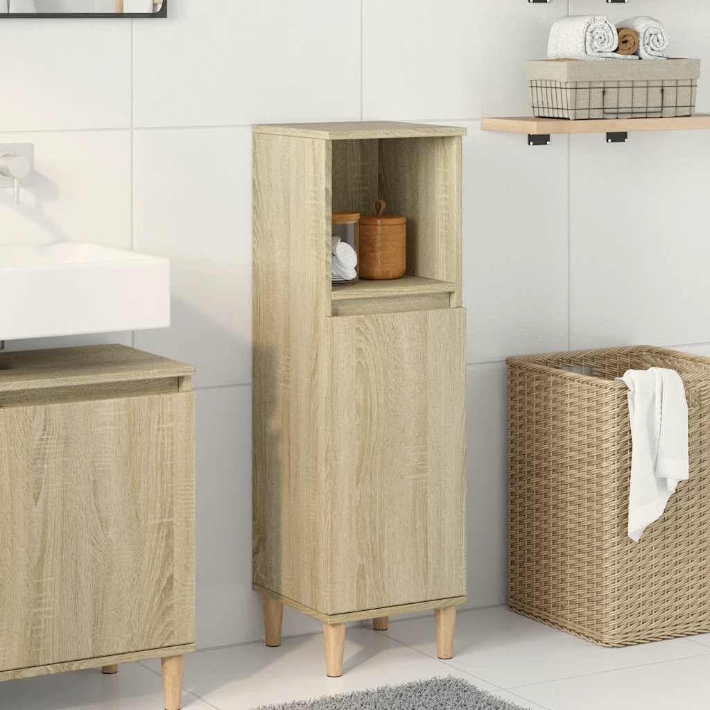 Colonne de salle de bain 30 cm H 100 cm (3) Chêne sonoma | Maison Vasque