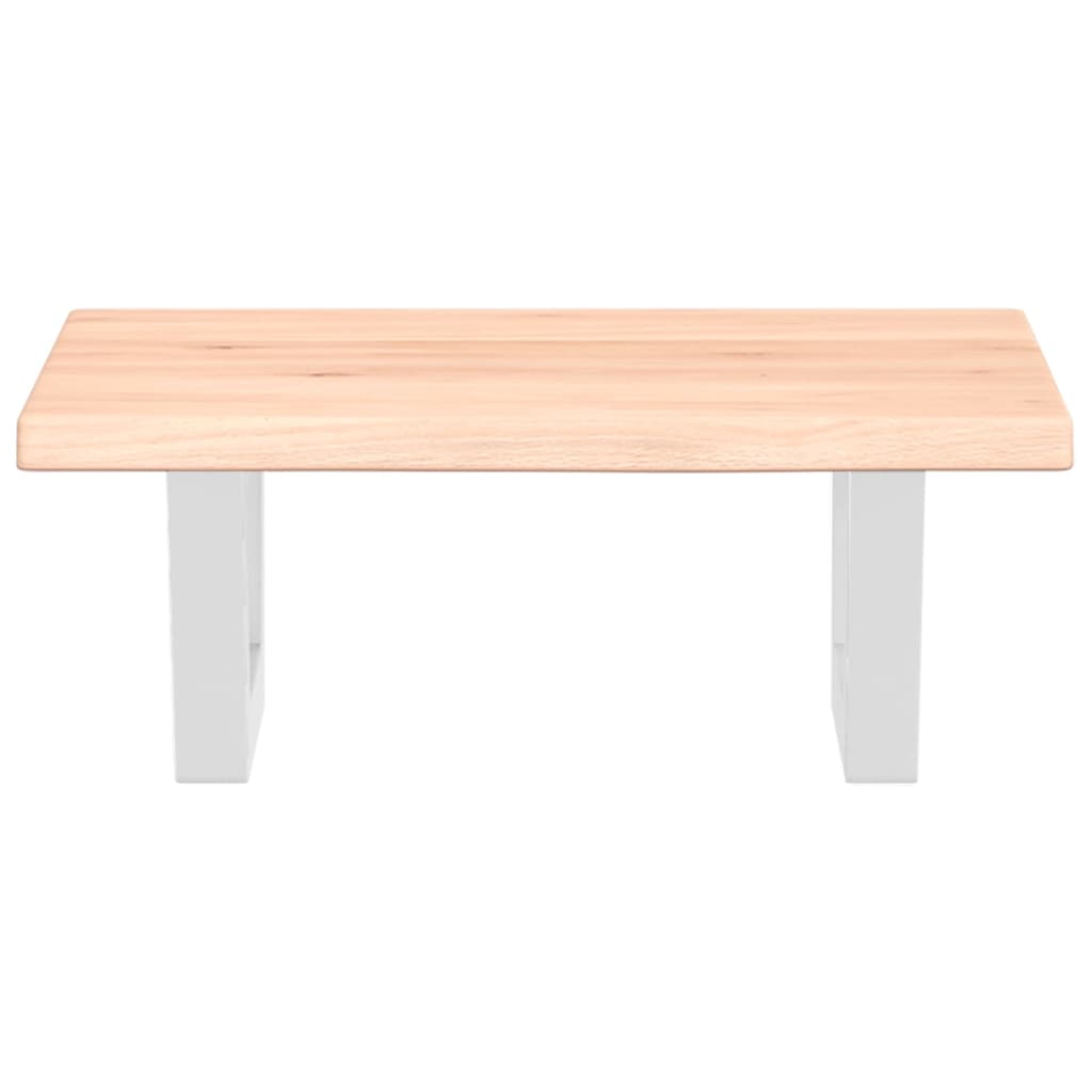 Étagère de salle de bain murale 40 cm Marron et blanc | Maison Vasque
