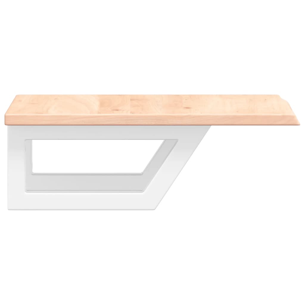 Étagère de salle de bain murale 40 cm Marron et blanc | Maison Vasque