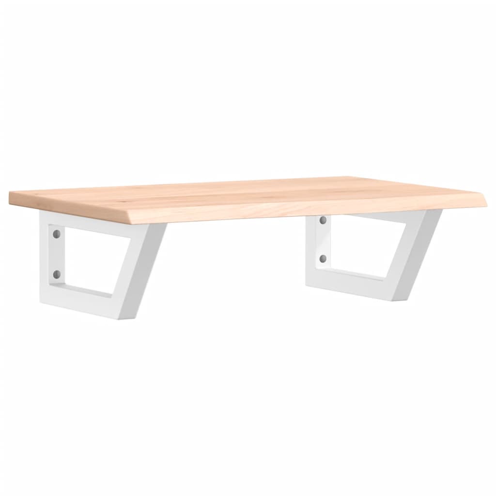 Étagère de salle de bain murale 60 cm – marron foncé et blanc Marron et blanc | Maison Vasque