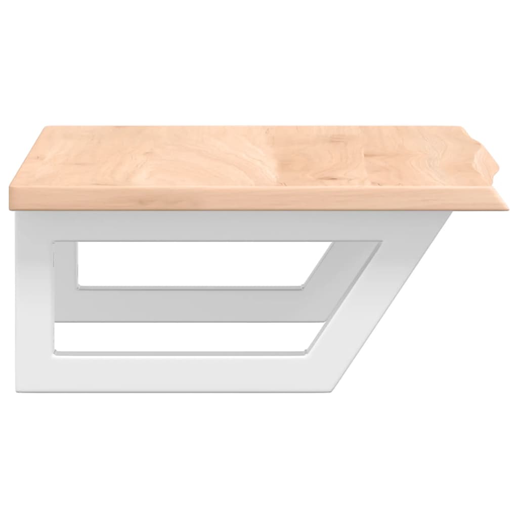 Étagère de salle de bain murale 60 cm – marron foncé et blanc Marron et blanc | Maison Vasque