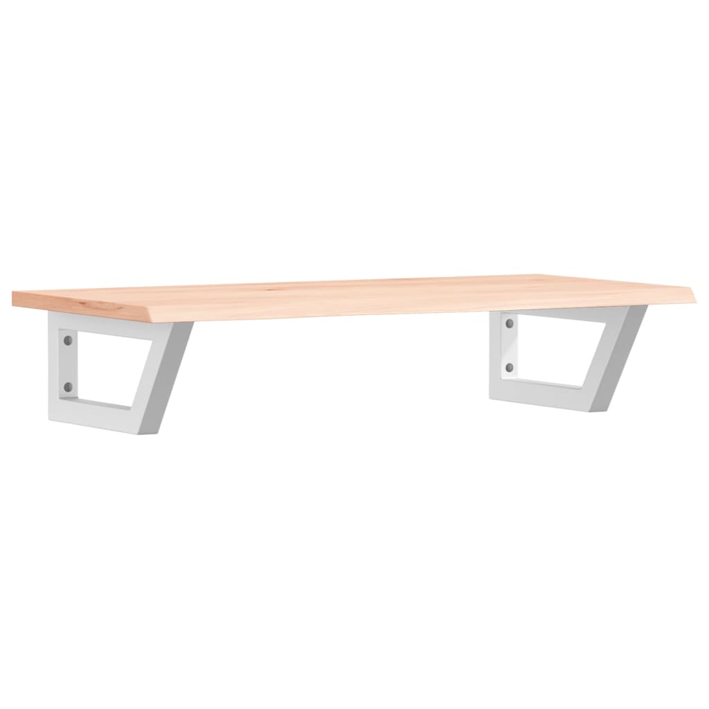 Étagère de salle de bain murale 80 cm Marron et blanc | Maison Vasque