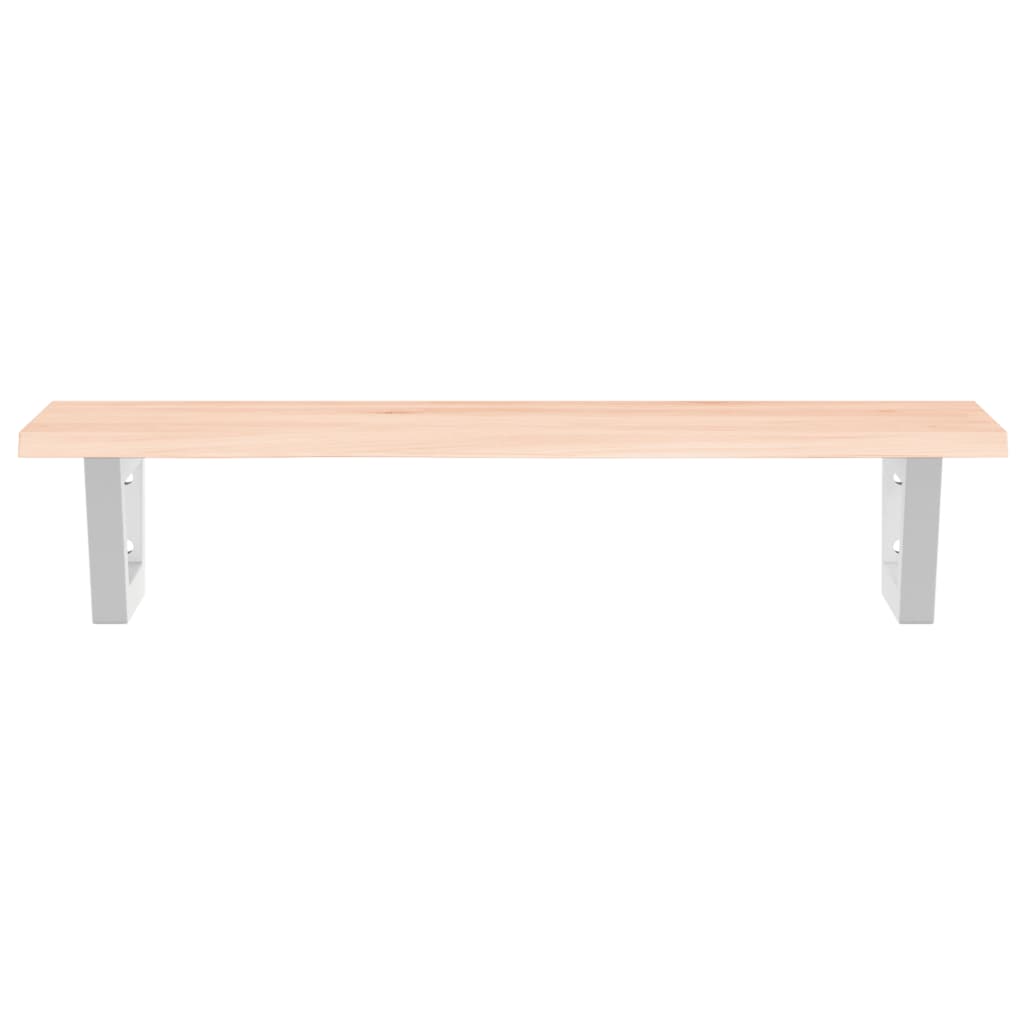 Étagère de salle de bain murale 80 cm Marron et blanc | Maison Vasque