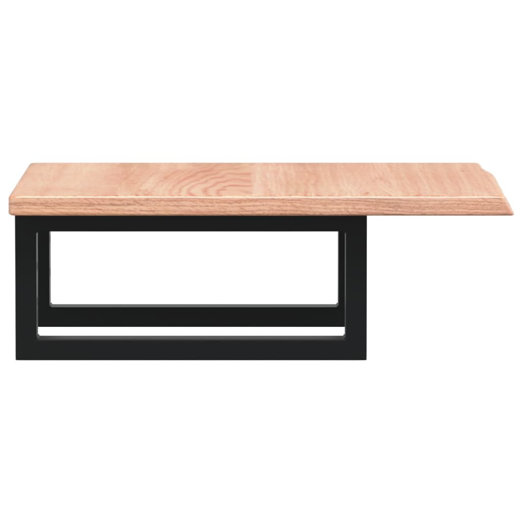 Étagère de salle de bain murale 40 cm Marron clair et noir | Maison Vasque