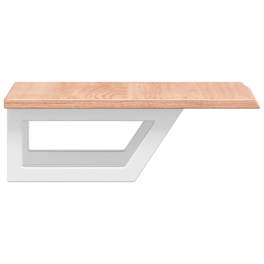 Étagère de salle de bain murale 40 cm Marron clair et blanc | Maison Vasque