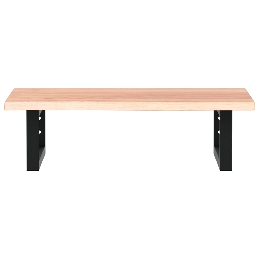 Étagère de salle de bain murale 60 cm – marron foncé et blanc Marron clair et noir | Maison Vasque